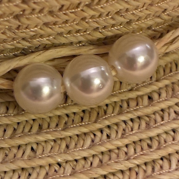 a new day Beige Wide-Brim Spring Summer Straw Hat Beading Detail Vacation Park. - Picture 2 of 8